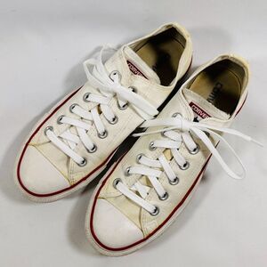 Converse All Star White Red Stripe Mens 6 Womens 8 Canvas Shoe Great Condition